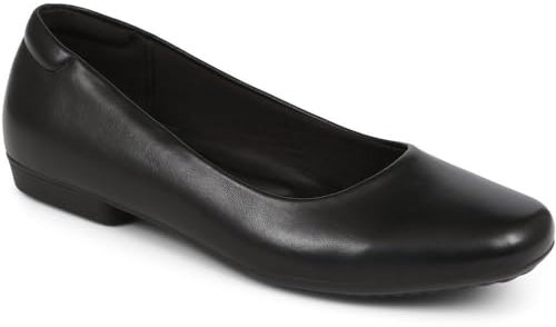 Pavers Rounded-Toe Ballet Flats - Black Size 7