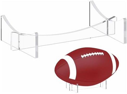 Kustimantu Fußballstandhalter, Acryl -Displaystand für Ball - Acryl Display Stand Football Rack,Autogramme Souvenirkollektion Sport Ball Tischhalter Multifunktional für Fußball, Basketball