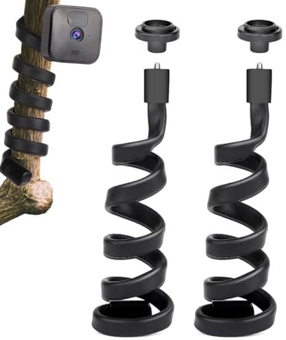 Tonton 2-Pack Flexible Twist Mount for Blink Outdoor 4 (4th Gen) / (3rd Gen), Blink Mini, Blink XT, XT2, 20.5in Gooseneck Blink Outdoor Camera Mount, No-Drill, Tool-Free Adjustable Camera Holder Black