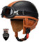 Casco Moto Vintage Semi-Aperto in ABS con Collare Rimovibile - Casco Scodella Leggero per Scooter/Cruiser, Fodera in Traspirante, EPS Antishock, Fibbia Rapida Unisex 55-64cm