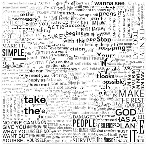 Black and White Inspired Stickers for Laptop (50 Pieces), Gift for Children, Teenagers, Adults, Inspirational Waterproof Vinyl Stickers for Car, Motorcycles, Bicycle, Luggage, Scrapbook, Skateboard