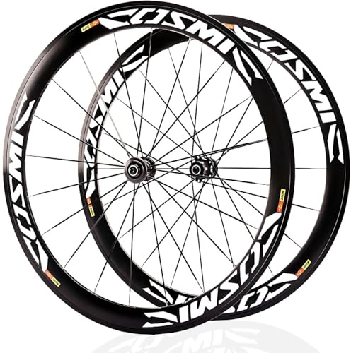 KUNYOS Rennrad-Laufradsatz, V/C- Und Scheibenbrems-Fahrradrad, 40/50 Mm 700C Aluminiumlegierungsräder, Schnellspanner 20H Für 8 9 10 11S Kassette,Weiß,50mm C/V
