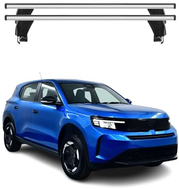 OMAC Menabo Dachträger für Cupra Born 2024-2026 FL Schwarz Stahl | DIN 75302:2019 & ISO/PAS 11154:2006 geprüft, Abschließbar, City-Crash-getestet, bis 50 kg Traglast, Querträger, Grundträger