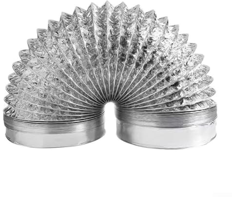 Exhaust Hose Aluminium, Foil Range Hood for Yuba Bathroom Ventilation Duct Accessories for Kitchen Extractor Fan Flexible Pipe