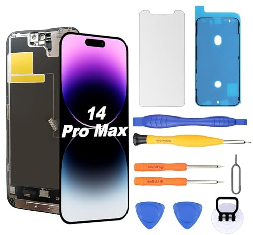 NB+ Replacement Screen for iPhone 14 Pro Max LCD Retina Full HD Display Digitizer with Fully Repair Tool Kits, Screen Protector, Waterproof Tape