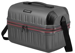 travelite Beautycase DYNAMIIC, Kosmetikkoffer Hartschale, 38 cm, 20 Liter | Kulturtasche für Damen & Herren mit Aufsteckfunktion & Organizer, viel Stauraum, Schminkkoffer, Make-up Koffer, Kantenschutz
