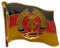 Buddel-Bini Versand Schwarz Metall Pin Anstecknadel Clipverschluß Flagge DDR Nationalflagge Fahne