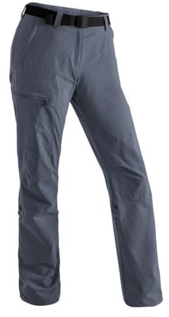 Maier Sports Lulaka, Damen Wanderhose, Wasserabweisende Outdoorhose für Trekking und Hiking, PFC-frei, mSTRETCH pro 4 & Dryprotec, Rollup-Funktion, Grau, 21 (W33/L30)