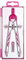 ALCO-Albert 1356-20 Geometriezirkel mit Zahnradführung, Länge 165 mm, silber/rosa