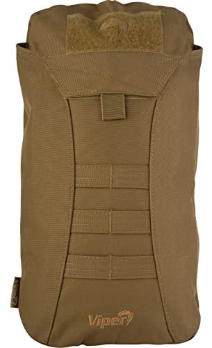 Viper TACTICAL Modulare Trinkblasen Tasche 40 cm, Cordura 600D MOLLE-kompatible Taktische Wasserträger 2L mit Befestigungsriemen & Ablauf für Outdoor, Airsoft, Wandern - Coyote