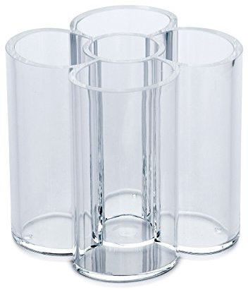 Maul Stifteköcher aus Acryl | Schreibtisch Organizer mit 5 Fächern für Stifte und Scheren in edlem Acryl Look | Vielseitige Anwendbarkeit im Büro, Schreibtisch und zu Hause | Transparent