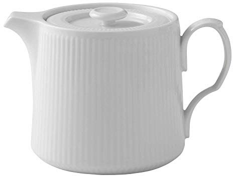 Royal Copenhagen White Fluted 1020509 - Teiera in porcellana, 75 cl, dimensioni: 17 x 11,5 x 11,5 cm, colore: Bianco