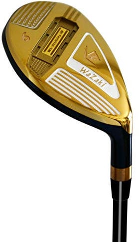 Japan Wazaki Hybrid Iron USGA R A Rules Single Golf Club,with Headcover,WLIII Model,Gold Finish,Adjustable,No 6, 26 Degree,Mens Regular Flex,65g Graphite Shaft,0.6 Grip,Right Handed