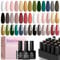 Beetles 20Pcs Gel Nail Polish Kit with Base Gel Top Coat- Lucky Tarot Collection White Black Nude Grey Glitters Gel Polish Nail Art Green Nails Manicure Gifts for Women