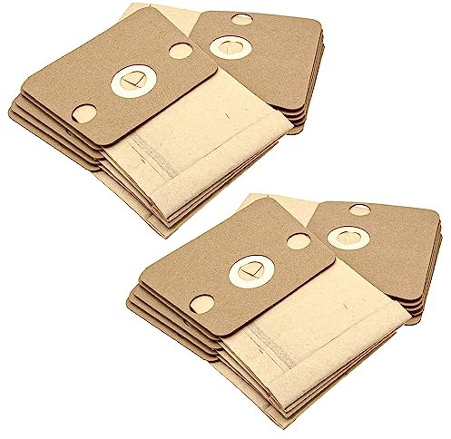 vhbw 20x Sacs compatible avec Rowenta ZR 480 aspirateur - papier, 22cm x 16,5cm, couleur sable