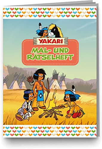 Mal- und Rätselheft * YAKARI * mit 8 Seiten in DIN A6 | perfekt als Mitgebsel oder Geschenk | Indianer Malbuch Malen Malblock Kinder