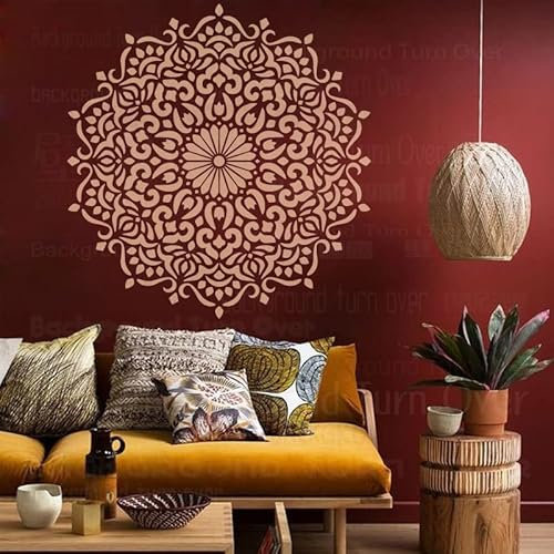 80cm Mandala Round Flower Lotus Schablone Schablonen Für Dekor Vorlage Wiederverwendbare Mandala Möbel Muster Fliesenboden Nische Wand Die Samen Bodenfliesen Stoff Holz Mandalas Home Muster