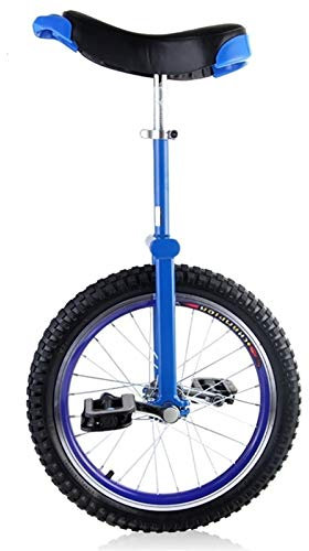 Einrad 16 Zoll Räder Einrad für Kinder Alter 6/7/8/9/10 Jahre, Jungen / Mädchen Small Einrad mit Thicken Alloy Rim, Outdoor One Wheel Uni-Cycle (Color : Blue)