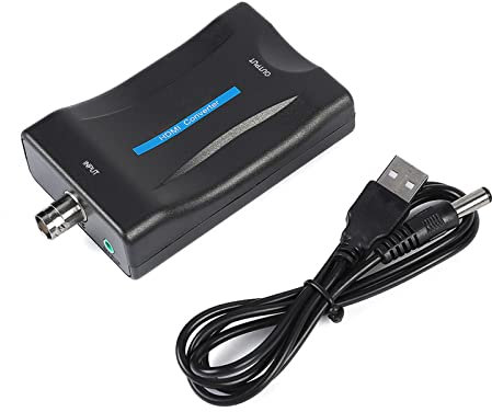 Yosoo Health Gear BNC To HDMI Converter Display HD 1080P/720P Video Audio Converter Adapter Surveillance Monitor, BNC Female To HDMI Adaptor for WII,