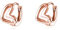Reffeer 925 Sterling Silber Liebe Herz Creolen für Frauen - Herz Huggie Ohrringe in C-Rose Gold Plated