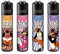 Clipper® Feuerzeuge im Multipack - 4er Set mit coolem Look - Nachhaltig NEU - INKL Gratis Crystal Deko Balls (Penguin #2)