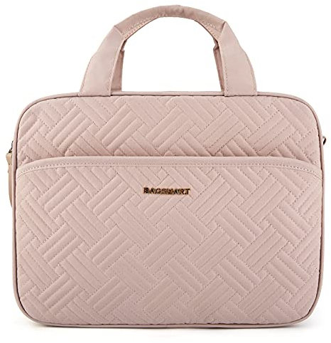BAGSMART Große Kulturtasche, Reise-Make-up-Organizer, Wasserabweisende Make-up-Kosmetiktasche, Türraum-Essentials, Reisetasche für Accessoires, Shampoo, Toilettenartikel (Mittel, Rosa)