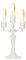 demaxiyad Candélabre en Verre À 3 Bras, Bougeoir Chandelier À 3 Branches,Bougeoir Pièce Maîtresse pour Dîner Au-x Chandelles Fête Mariage Centres De Table Cheminée Noël Décor