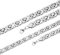 Schmuck-Checker Flache Byzantiner Königskette breit 11mm bis 6mm silber poliert Edelstahl 316L Männer Kette Rapper Schmuck Geschenk (6 mm breit)