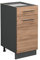 Vicco Küchenunterschrank Fame-Line, Goldkraft Eiche/Anthrazit, 40 cm, AP Eiche