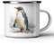 GRAZDesign Emaille Becher 300ml mit Pinguin Motiv für Tierliebhaber