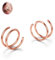 BodyBonita 2 Stück Weicher Nasenring aus Edelstahl 316L mit Doppelkreole für Einzel Piercing 22G Biegsame Gedrehte Spiral Piercing Ring für Damen Männer 10 mm Roségold