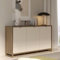 Forte MAREDA Kommode 170, Moderne Kommode mit 3 Türen und Einlegeböden, Kaschmir/Beige, Valencia Eiche Dekor/Sand, 169,2 cm breit, 93,3 cm hoch, 41,9 cm tief