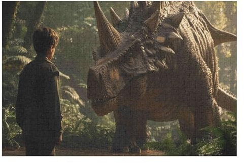 Jurassic World Kunststil Puzzle Umweltfreundlich 1000 Teile Satinierte Oberfläche Lustige Herausforderung Für Erwachsene Und Familien30 26x38cmMbT428