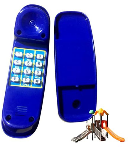 Toy Phone with Number Button Realistic Lightweight Plastic Kids Phone, Pretend Play Mini Telephone for Outdoor Playground Treehouse Accessories &&