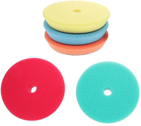 HOMSFOU 5pcs Car Polishing Sponge Pad Set Buffer Attachment for Drill for Waxing Buffing Achieve Finish for Auto Detailing