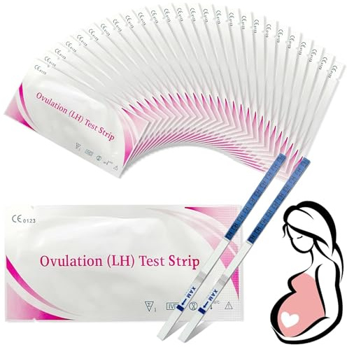 50 Pieces Ovulation Test Strips,Ovulation Predictor,Highly Sensitive 25miu/ml Test,Track Ovulations Tests,Fast and Accurate Results