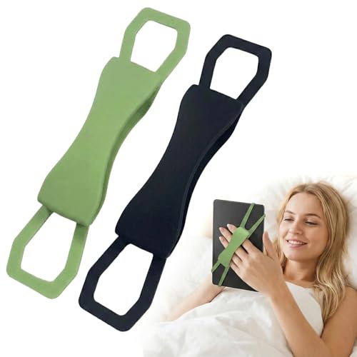 2 Stück Tablet-Handschlaufe, kompatibel mit 6-11 Zoll iPad/iPad Pro & Air/Kindle Fire HD/Samsung/Lenovo Tablet, elastisches Griffband, leicht & tragbar, Tablet-Ringhalterung, Griffhalter