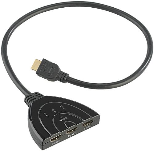 auvisio Splitter: Automatischer 3-Fach-HDMI-Umschalter für Full-HD-TVs (3D), HDMI 1.3b (Verteiler, Switch, TV)