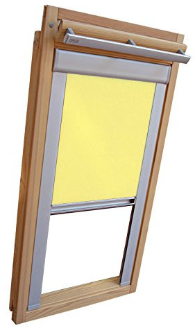 Verdunkelungsrollo Rollo mit Seitenschienen für Velux DKL/DKU-EP GGU,GPU,GHU,GTU MK08 gelb