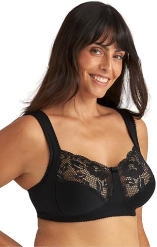 Miss Mary of Sweden Lovely Lace Womens Non-Wired Full Cup Cotton Bra