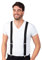 PARTY DISCOUNT Hosenträger Basic mit breiten Trägern, schwarz