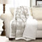 Lush Decor Elephant Parade Couvre-lit réversible en Polaire Sherpa 150 x 125 cm, Gris et Blanc
