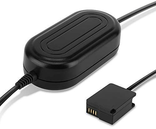subtel® Netzteil DMW-AC8 + DMW-DCC8 für Panasonic Lumix FZ1000 II FZ300 FZ200 FZ2000 G70 G6 Kamera, Camcorder ca. 3m + Akku Dummy DC Kuppler Netzadapter Stromkabel Gleichstromkuppler Koppler Kupplung