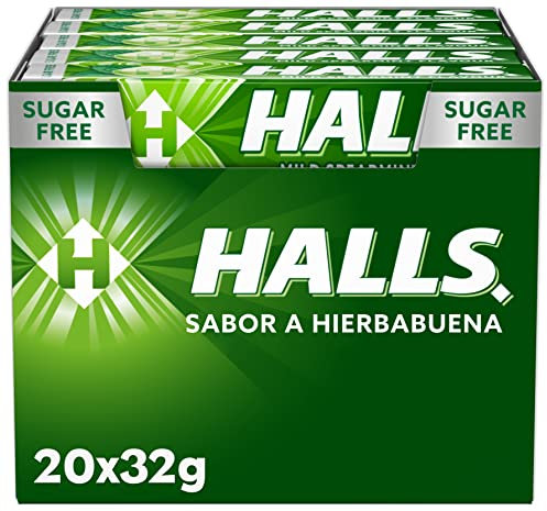Halls Menta Suave - Caramelo duro - Caja con 20 Sticks de 32 g