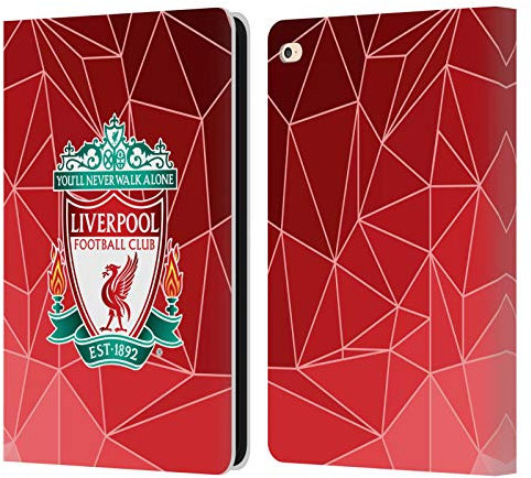 Head Case Designs Officially Licensed Liverpool Football Club Geometric Crest & Liverbird 2 Leather Wallet Case Compatible With Apple iPad Air 2 (2014)
