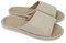 AioTio Zapatillas Antideslizantes cómodas de algodón y Lino para Mujeres y Hombres. Uso Interior y Exterior (39/40 EU,Beige)