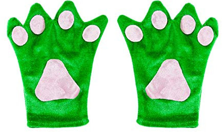 Oblique Unique® Frosch Handschuhe Froschhände für Froschkostüm in Einheitsgröße Unisex Kostüm Accessoires für Fasching Karneval Motto Party