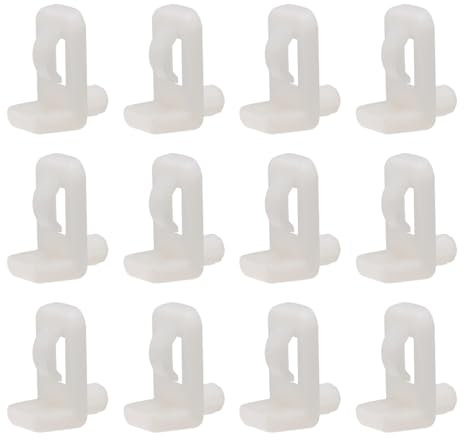 sourcing map Plastic Shelf Support Pegs,5mm Shelf -Locking,Mini Cabinet Shelf Clips,Shelf Bracket Hoder Peg,for Kitchen Furniture Book Shelves Supplies,50pcs