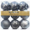 Busybee weihnachtskugeln grau Grey 18 Stücke 8CM Ornamente für Weihnachtsbaum Christbaumkugeln Weihnachtsdekoration Kugeln Plastik Kunststoff