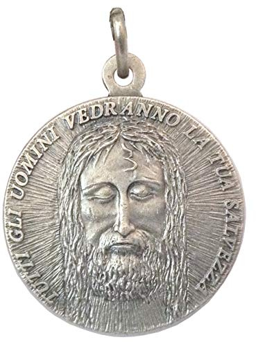 I G J Medaille des Heiligen Antlitzes Christi (Das Heilige Antlitz des Leichentuchs) - Großformat - Großformat - 32 mm
